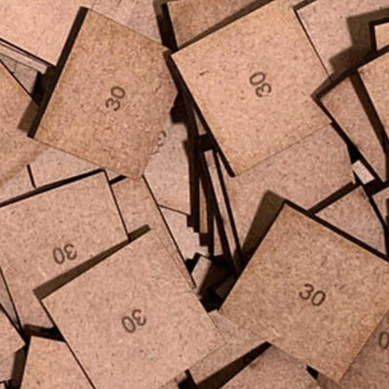 Square 30mm MDF Bases