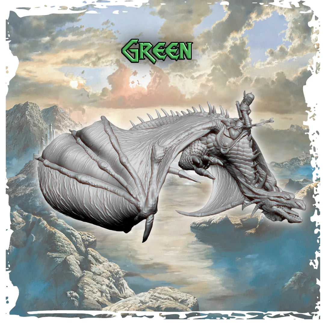 DragonStrike Green & Silver Expansion (unpainted dragons)