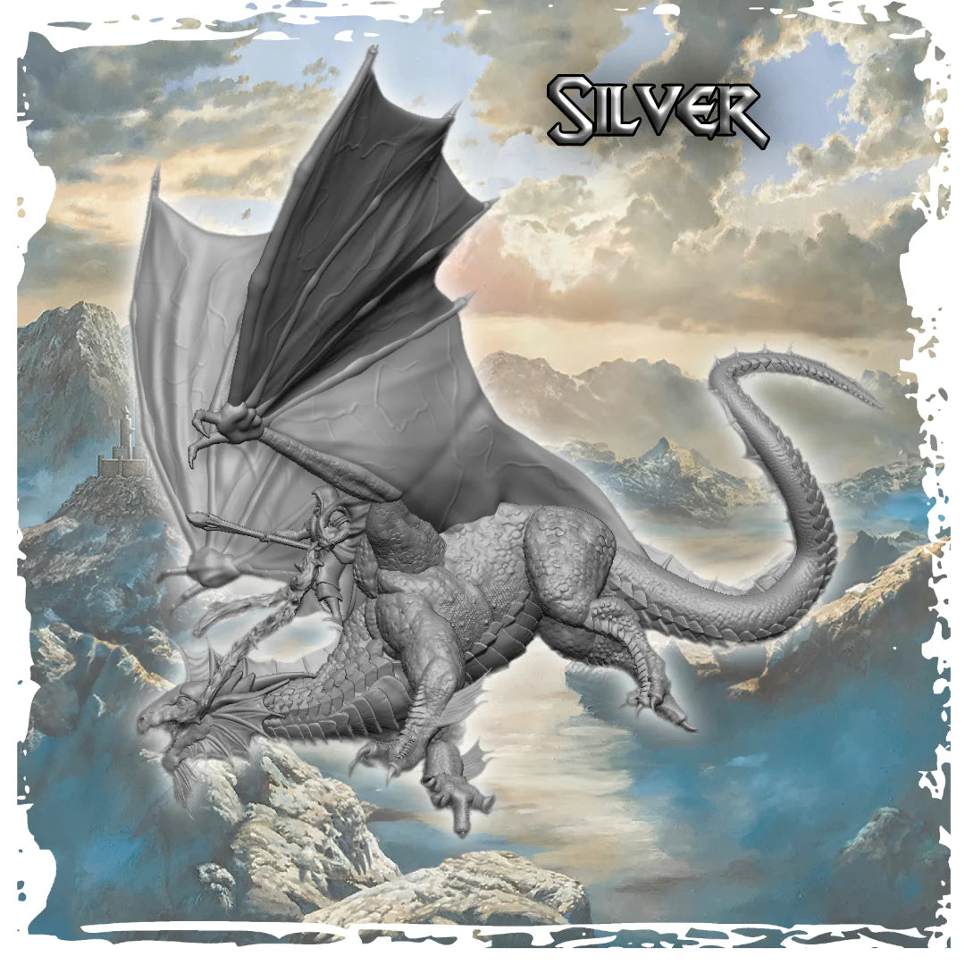 DragonStrike Green & Silver Expansion (unpainted dragons)